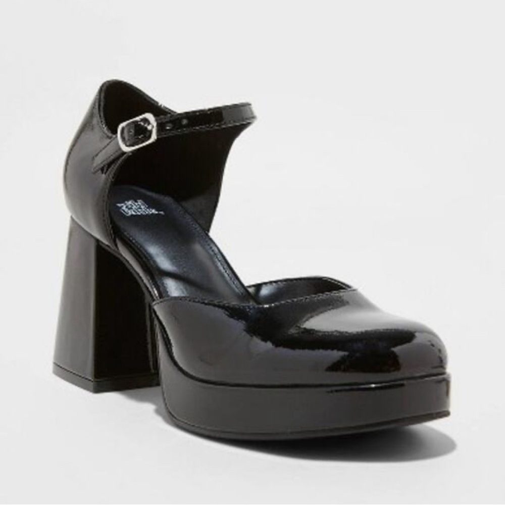 Black Platform Mary Jane Shoes